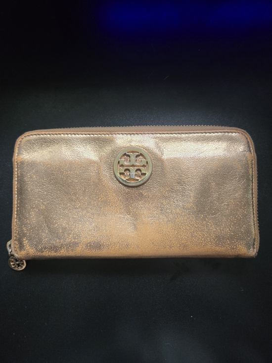 Tory Burch Handbags - Tory Burch Metallic Gold Zip Around Wallet